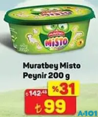 MURATBEY MİSTO PEYNİR 200 G fiyat ve kampanya bilgisi